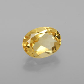 1.27克拉天然黄色金绿柱石，椭圆形切割，8×6.1毫米，VVS-VS
