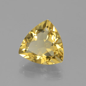 2.67克拉天然黄色金绿柱石，三角形，9.9×9.8毫米，VVS-VS
