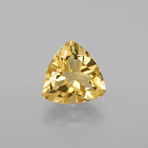 2.96克拉天然黄色金绿柱石，三角形，10.1×10毫米，VVS