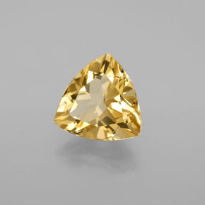 2.96克拉天然黄色金绿柱石，三角形，10.1×10毫米，VVS