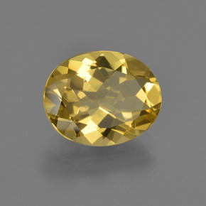 2.99克拉天然黄色金绿柱石，椭圆形切割，11.3×9毫米，VVS