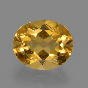4.34克拉天然黄金色金绿柱石，椭圆形切割，12.1×10毫米，VS
