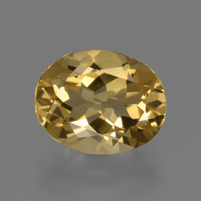 2.50克拉天然黄金色金绿柱石，椭圆形切割，10.1×8毫米，VVS