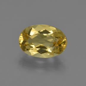 1.80克拉天然金色金绿柱石，椭圆形切割，9.9×6.7毫米，VVS