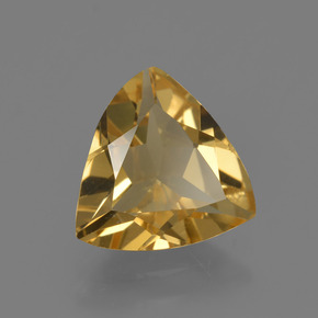 1.85克拉天然黄金色金绿柱石，三角形，9.4×8.8毫米，VVS