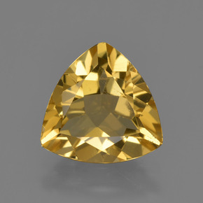 1.87克拉天然黄金色金绿柱石，三角形，9×8.9毫米，VS