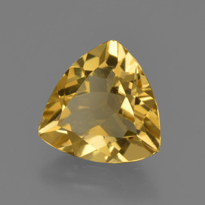 1.87克拉天然黄金色金绿柱石，三角形，9×8.9毫米，VS