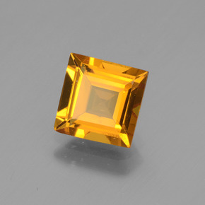 1.41克拉天然黄金色金绿柱石，方形，7×7毫米，VVS-VS