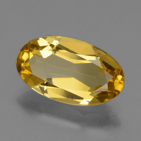 2.25克拉天然金色金绿柱石，椭圆形切割，12.3×7.1毫米，VVS-VS