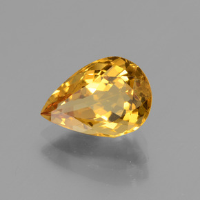 1.85克拉天然黄金色金绿柱石，梨形，10.1×7毫米，VVS