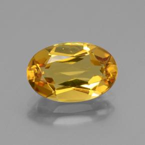 2.29克拉天然金色金绿柱石，椭圆形切割，11.1×7.3毫米，VVS-VS