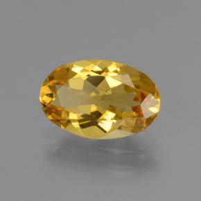1.74克拉天然黄色金绿柱石，椭圆形切割，10.8×7毫米，VVS-VS