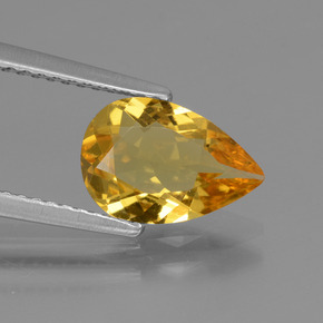 1.22克拉天然黄金色金绿柱石，梨形，10.2×7毫米，VVS-VS