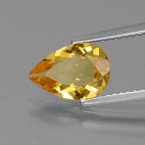 1.22克拉天然黄金色金绿柱石，梨形，10.2×7毫米，VVS-VS