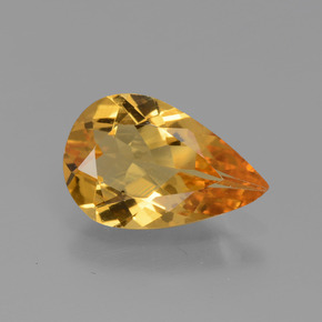 1.38克拉天然黄金色金绿柱石，梨形，10.8×7.1毫米，VVS