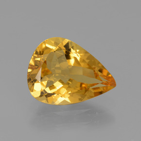 1.63克拉天然黄金色金绿柱石，梨形，10×7.5毫米，VVS