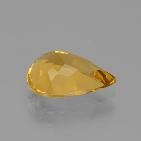 1.63克拉天然黄金色金绿柱石，梨形，10×7.5毫米，VVS