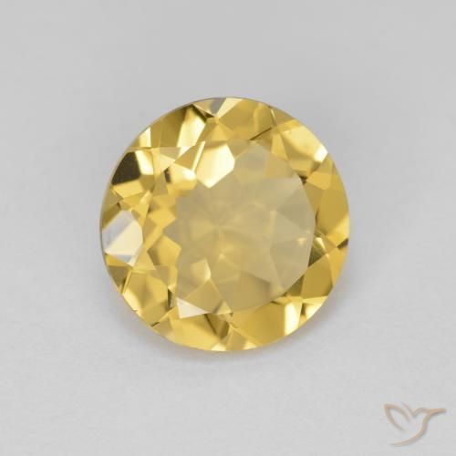 2.80克拉天然金色绿柱石，圆形的，VVS