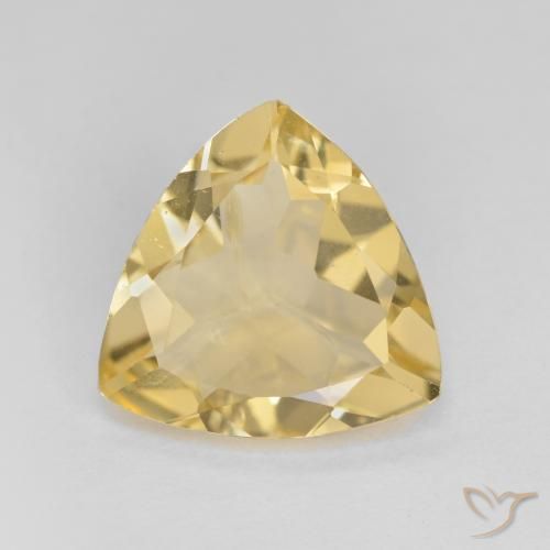 3.19ct 天然 中黄色 金绿柱石, 胖三角形, VS
