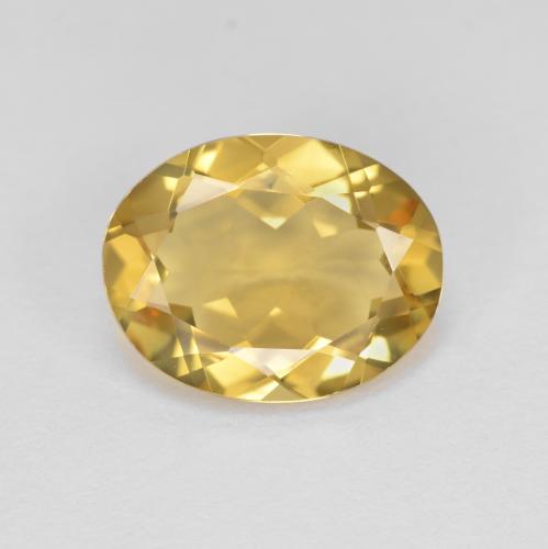 2.79克拉天然黄色金绿柱石，椭圆形切割，11.3×8.9毫米，VVS