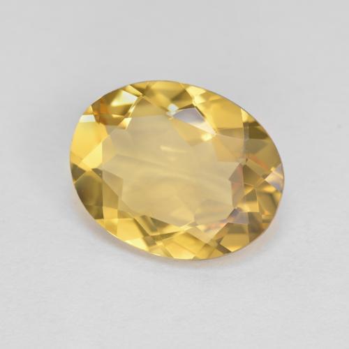 2.79克拉天然黄色金绿柱石，椭圆形切割，11.3×8.9毫米，VVS