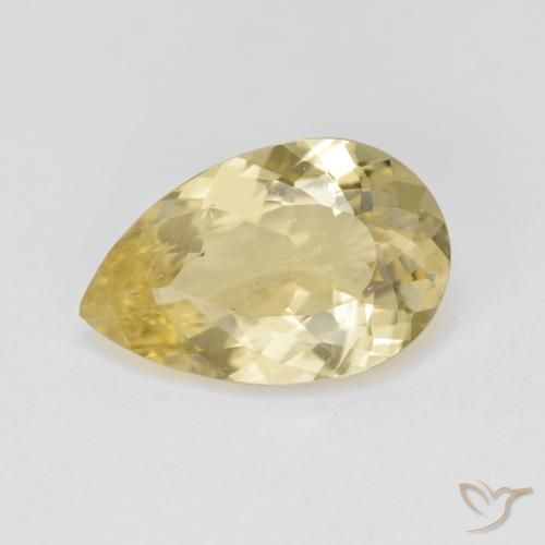 3.20ct 天然 浅金黄色 金绿柱石, 梨形, VS-SI