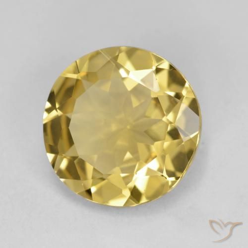 2.97克拉天然金色绿柱石，圆形的，VVS