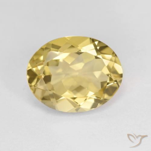 3.49ct 天然 淡黄色 金绿柱石, 椭圆形, VVS-VS