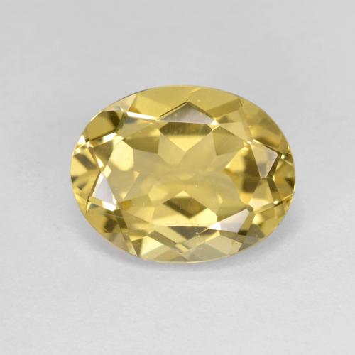 3.27克拉天然黄色金绿柱石，椭圆形切割，11.3×9毫米，VVS-VS