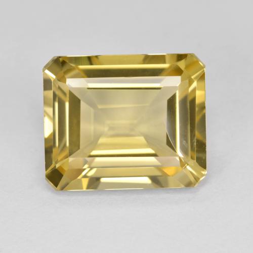 5.42克拉天然黄色金绿柱石，祖母绿式切割，12.1×10毫米，SI