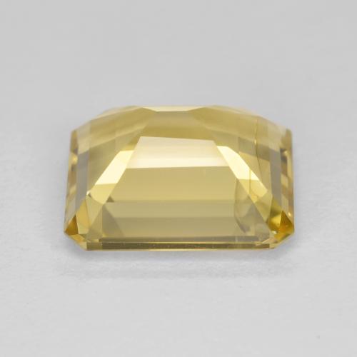 5.42克拉天然黄色金绿柱石，祖母绿式切割，12.1×10毫米，SI