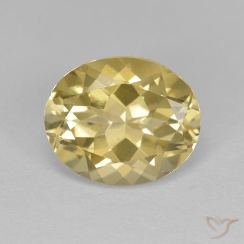 3.54ct 天然 中黄色 金绿柱石, 椭圆形, VVS-VS