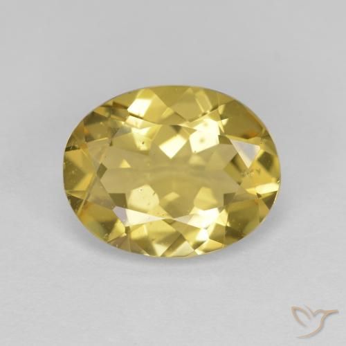 2.72ct 天然 中黄色 金绿柱石, 椭圆形, VS