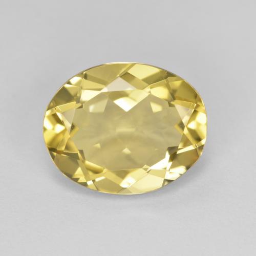 3.26克拉天然黄色金绿柱石，椭圆形切割，11.2×9毫米，VVS