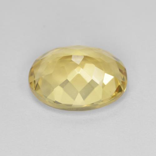 3.26克拉天然黄色金绿柱石，椭圆形切割，11.2×9毫米，VVS