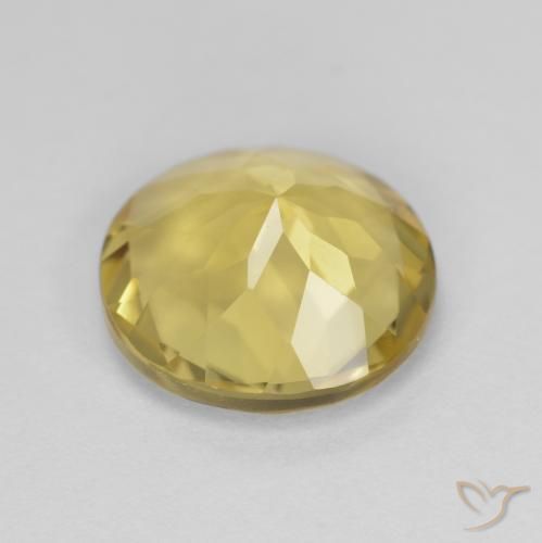 2.86克拉天然金色绿柱石，圆形的，VVS