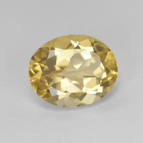 3.76克拉天然黄色金绿柱石，椭圆形切割，11.3×9.1毫米，VVS
