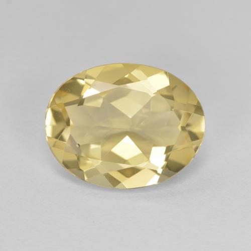 2.76克拉天然黄色金绿柱石，椭圆形切割，11.2×8.9毫米，VVS