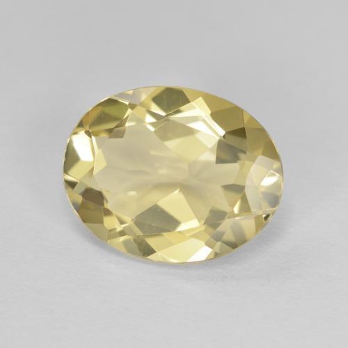 2.76克拉天然黄色金绿柱石，椭圆形切割，11.2×8.9毫米，VVS
