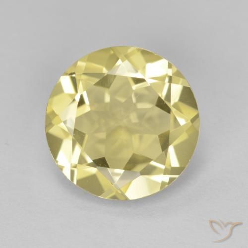 3.06ct 天然 淡黄色 金绿柱石, 圆形的, VVS-VS
