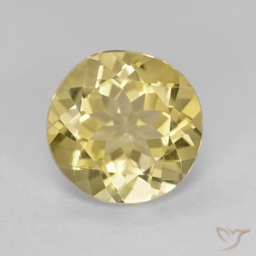 2.55ct 天然 中浅黄色 金绿柱石, 圆形的, VVS