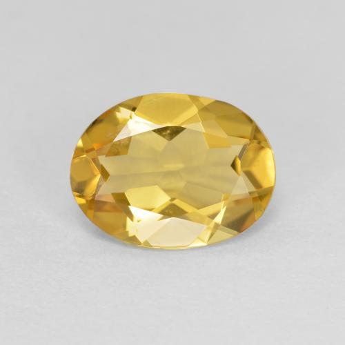 1.36克拉天然金色金绿柱石，椭圆形切割，9×6.8毫米，VVS