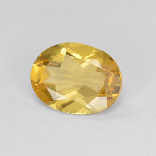 1.36克拉天然金色金绿柱石，椭圆形切割，9×6.8毫米，VVS