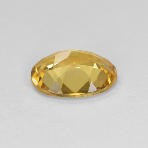1.36克拉天然金色金绿柱石，椭圆形切割，9×6.8毫米，VVS