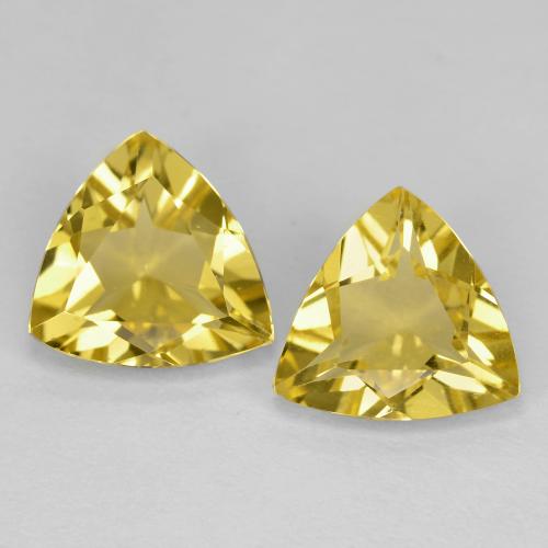 2.55天然黄色金绿柱石，三角形，8×8毫米，VVS-VS