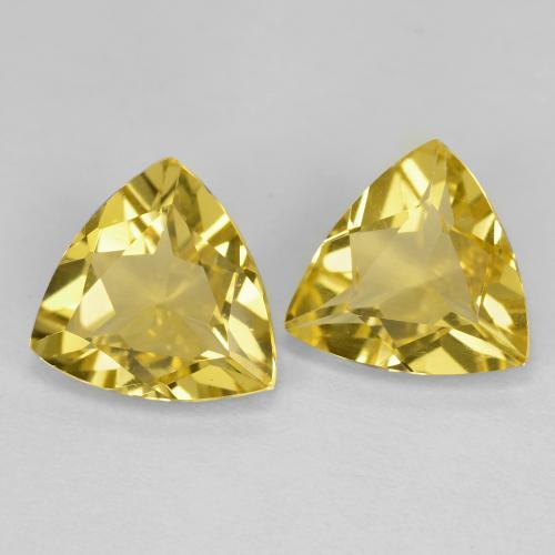 2.55天然黄色金绿柱石，三角形，8×8毫米，VVS-VS