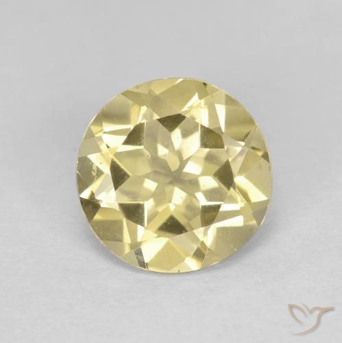 1.56ct 天然 淡黄色 金绿柱石, 圆形的, VS