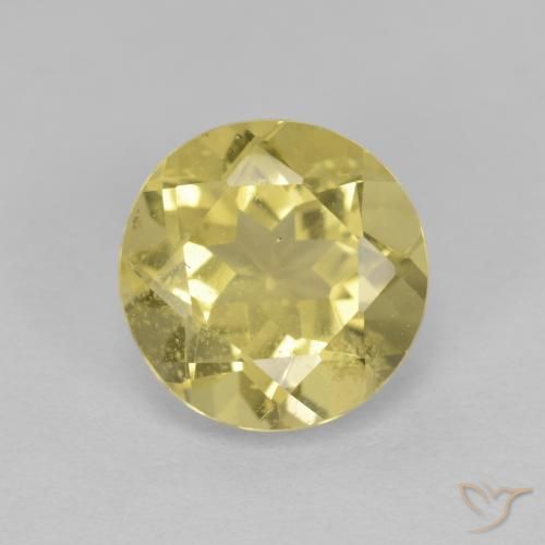 1.80ct 天然 淡黄色 金绿柱石, 圆形的, VS