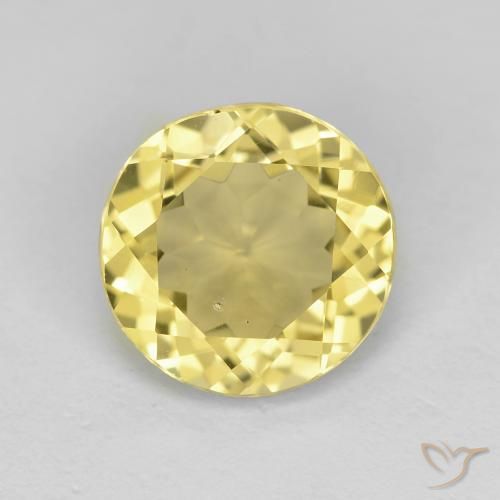 2.23ct 天然 浅金黄色 金绿柱石, 圆形的, VVS-VS