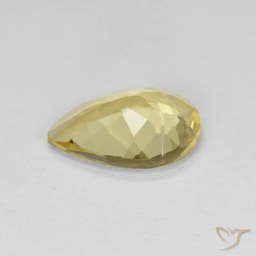 1.46克拉天然黄色金绿柱石，梨形，9.9×7.1毫米，VVS-VS
